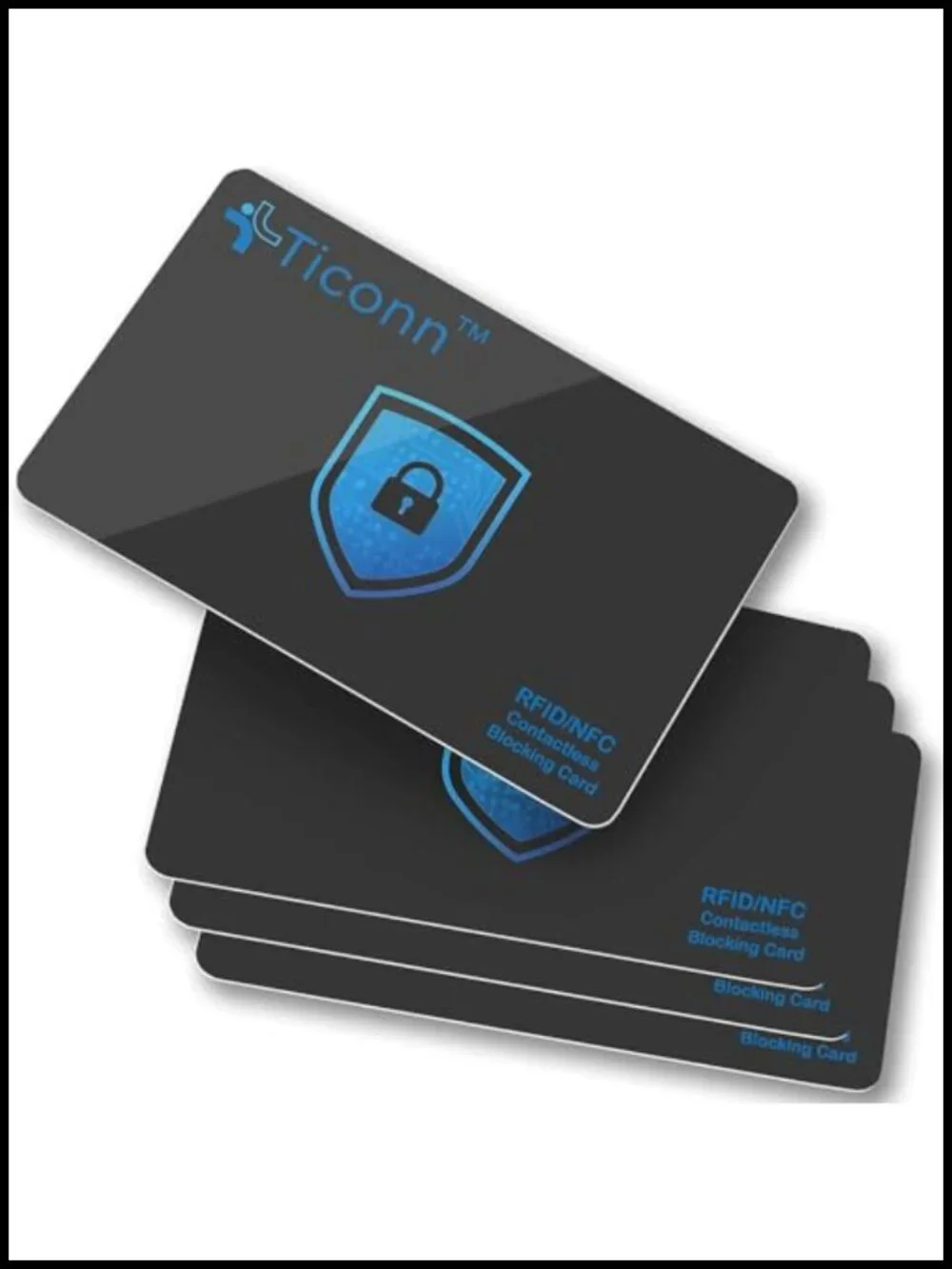 RFID Blocking Cards - 4 Pack, Premium Contactless NFC Card Protector for Wallet